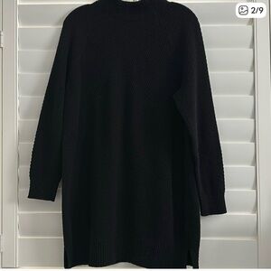 Lands' End Classic Black Cowl Neck Sweater